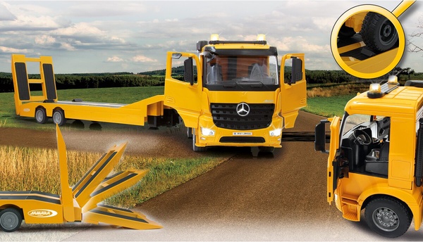 Camion Remolque Teledirigido de Plataforma Mercedes-Benz Arocs 1:20 2,4GHz